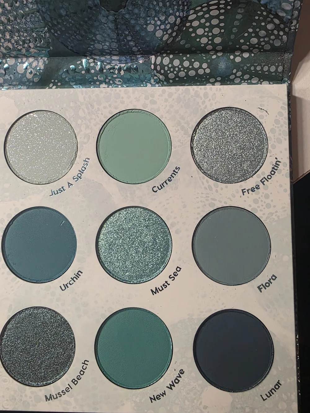 ColourPop high Tide Coastal Teal & Navy Eyeshadow Palette